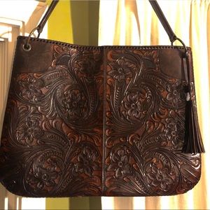 ⚡️FLASH SALE ⚡️Hand tooled leather portfolio bag